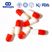 Capsules vides de qualité pharmaceutique Wecaps, couleur personnalisée, gélatine bovine, modèles 000 # -4 #   Impression personnalisée et support de logo