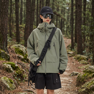 Blouson Bomber Unisexe Nouveau Modèle Extérieur Coupe-Vent Imperméable Séchage Rapide Fermeture Éclair Imprimé Coupe Droite Longue Polyester/Nylon Vente en Gros - Product Image 3