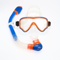 Gafas de Buceo Universales y Set de Snorkel con Máscara de Snorkel de Silicona Antivaho y Diseño Completamente Seco