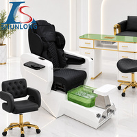 Fauteuil de manucure et pédicure professionnel réglable, avec spa électrique pour les pieds et massage inclinable, pour salon de beauté de luxe