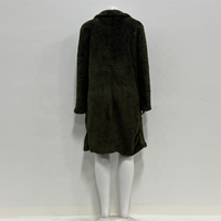 Femmes décontracté chaud à manches longues en peluche Teddy manteau nouvelle Collection d'automne plaine teint pardessus veste en gros