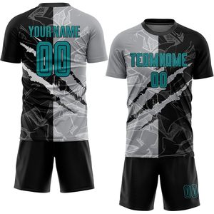 Conjunto de Uniforme de Fútbol Sublimado Personalizado, Transpirable, Unisex, para Adultos, Manga Corta, Cuello Redondo, Poliéster Elástico - Product Image 1