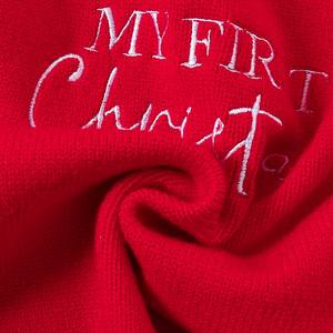 Usine personnaliser nouveau-né noël body doux et confortable 100% polyester barboteuse broderie pour les nourrissons 0-18 mois - Product Image 3