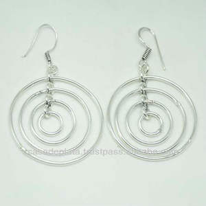 CASA DE PLATA Grossiste Fabrication Boucles d'oreilles en argent sterling 925 Boucles d'oreilles à la mode plaquées argent pour mariage, cadeau ou fête - Product Image 2