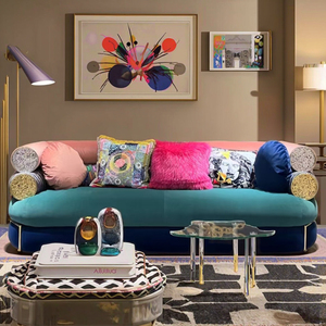 เฟอร์นิเจอร์ผ้าหรูหราทันสมัยสไตล์โมเดิร์นแบบ Tufted สำหรับห้องนั่งเล่น ห้องครัว ห้องโถง วิลล่า หรืออพาร์ตเมนต์ ห้องนั่งเล่นสุดหรู - Product Image 5