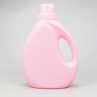 Personnalisable 2000ml 2L blanc rouge carré vide HDPE détergent en plastique lessive liquide bouteilles d'emballage pour savon liquide