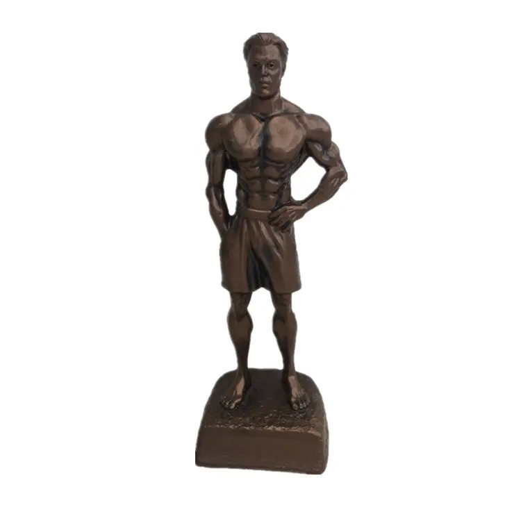 Man Bodybuilding Lichaamsbouw Shorts Trophy Standbeeld Sculptuur Beeldje