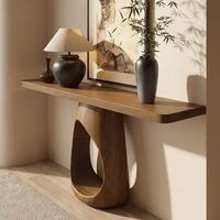 Nouvelle console d'entrée en bois massif de style chinois, décoration murale pour les entrées de couloir