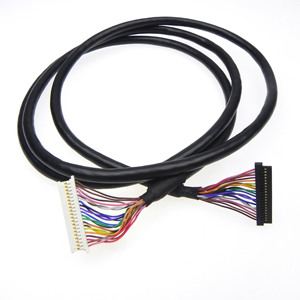 Câble d'alimentation 2 broches PHR vers borne M3 avec joint torique et gaine tressée noire pour protection statique des écrans tactiles industriels LCD - Product Image 6