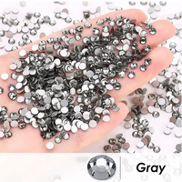 Luxe Transparent AB Strass Non Hotfix Cristal Pierre Verre Verre de Haute Qualité pour les Conceptions d'Ongles à Dos Plat