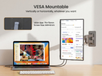 Moniteur portable IPS 18,5 pouces 120 Hz 16:9, écran tactile en aluminium, 125 % sRGB, tactile 10 points, 1080p FHD, temps de réponse de 6 ms, pour le jeu