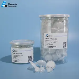 Filtro de jeringa de rueda de vidrio hidrofóbico con prefiltro, 5 micras, Hepa Luer Lock, baja unión de proteínas