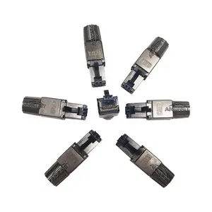 Ethernet RJ45 8P8C Cat 8 Tool-free Field Termination Male Connector Cat8 Toolless Modular Plug