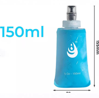 Gourde Souple en TPU de Couleur Personnalisée pour Course et Sport, Bouteille d'Eau Légère Portable 150ml/250ml 500ml