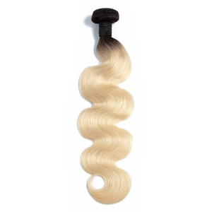 Paquete de Cabello Brasileño Remy 1B/613 con Cierre, Rubio con Raíces Negras para Tejido - Product Image 5