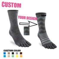 Chaussettes en laine mérinos pour hommes et femmes Chaussettes de randonnée Crew avec orteils