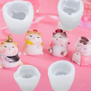 TangChu Vintage Victorian Cat & <b>Easter</b> Bunny Silicone Mold Set - Product Image 1