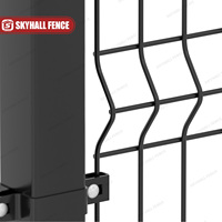 Malla de Alambre Soldada Galvanizada Negra de 6 Pies para Jardines, Carreteras, Fábricas, Edificios y Cercas, con Modelado 3D Natural y Resistente a la Corrosión