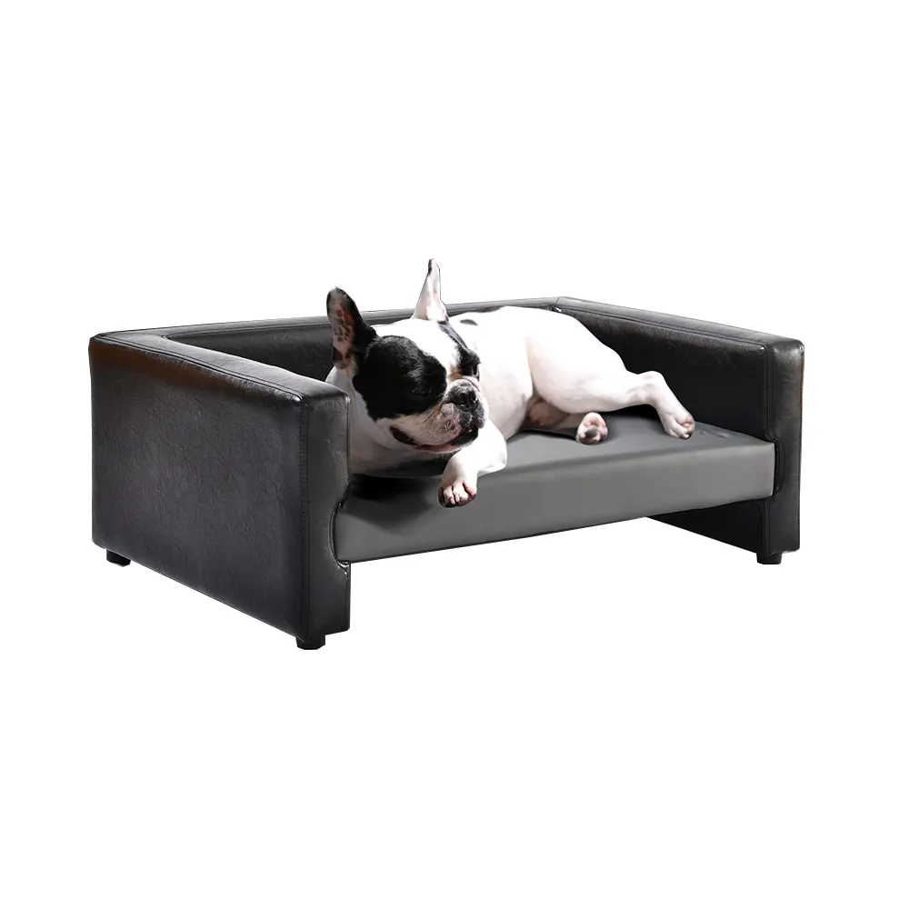2023 Factory Custom OEM Pet Furniture PU Leather Waterproof Cat Couch Dog Chair Pet Sofa