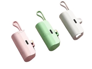 Batería <span class=keywords><strong>Externa</strong></span> Portátil Mini de 5000mAh, Tipo-C 2 en 1, Carga Rápida <span class=keywords><strong>con</strong></span> Soporte, <span class=keywords><strong>Compatible</strong></span> <span class=keywords><strong>con</strong></span> <span class=keywords><strong>iPhone</strong></span> y Android - Product Image 1