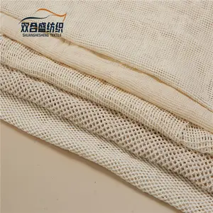 organic cotton reusable mesh fabrics for vegetable and fruit net mesh fabric