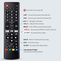 Télécommande universelle AKB75095307 compatible avec tous les téléviseurs intelligents LG, remplacement pour LED, OLED, UHD, LCD, Plasma, Magic Webos, 3D, 4K