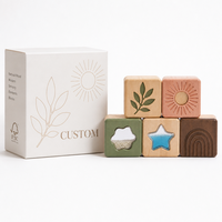 Blocs sensoriels en bois personnalisés, jouets Montessori en bois pour les bébés, jeu d'activités, éducation précoce, entraînement sensoriel