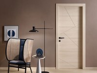 Porte intérieure moderne en bois massif avec isolation thermique et résistance à l'humidité pour chambre et villa (Série)