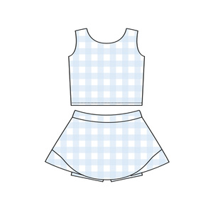 Conjunto de Yoga sin Mangas para Niña, Modelo GSD3837, Falda con Estampado de Fútbol Rosa, Ropa Deportiva para Niñas Pequeñas, Venta al Por Mayor - Product Image 5