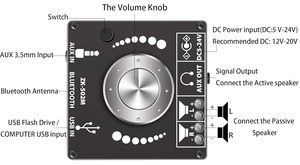 ZK-502M Mini 2.0 Stereo Kép Kênh Khuếch Đại 50W + 50W DC 12V Đầu Ra Điện Với AUX USB Đầu Vào Tương Thích Với Với IC - Product Image 5