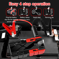 Kit de démarrage d'urgence pour voiture CY001B, alimentation de secours, booster de batterie automobile 12V 6000mAh-12000mAh USB 600A Peak, écran numérique