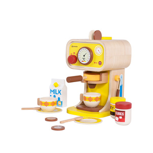 Machine à café en bois pour enfants Muwantu, <span class=keywords><strong>jouet</strong></span> de simulation, ensemble d'accessoires de <span class=keywords><strong>cuisine</strong></span> pour tout-petits, certifié EN71, commandes simulées - Product Image 1