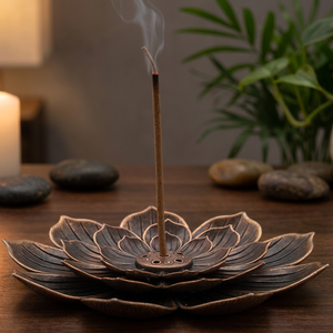 Accessoires de maison de qualité supérieure pour bâton brûleur d'encens porte-cône attrape-cendres en laiton religieux bois d'agar indien étoile anis thé - Product Image 3