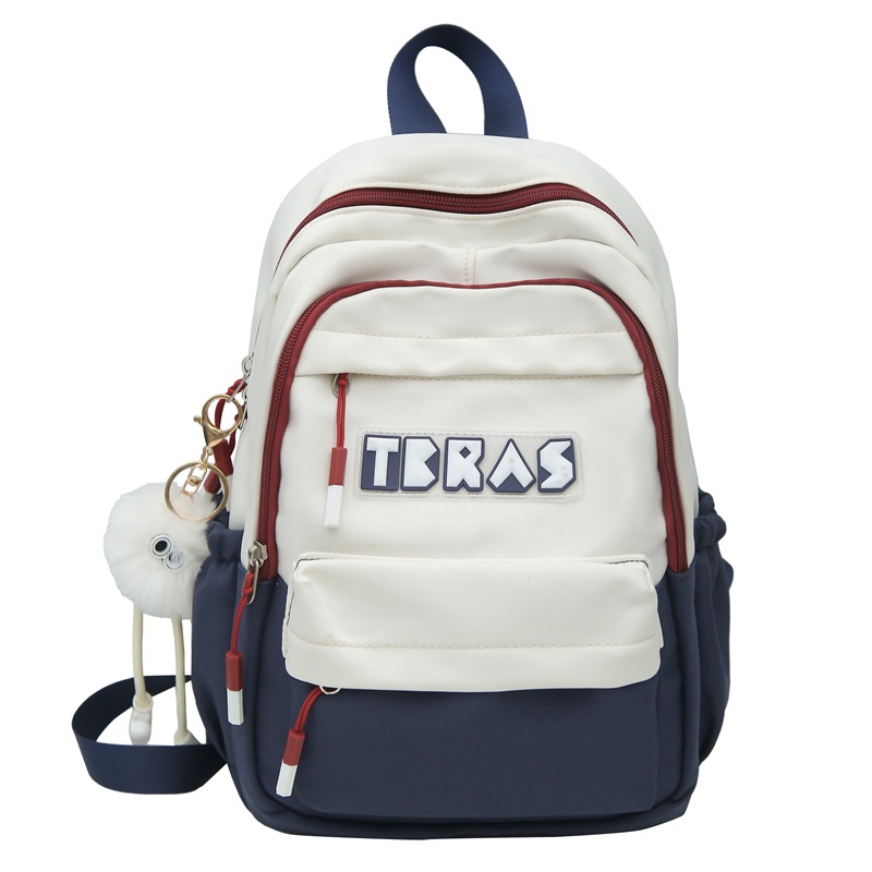 Trendy Nylon Laptop Backpack for Girls &amp; Women, Candy Pattern College Book Bag with Zipper Closure, Casual Travel Backpack