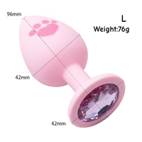 Plug anal en silicone étanche orné de bijoux pour débutants, stimulation personnelle, jeux pour adultes, couples, facile à entretenir