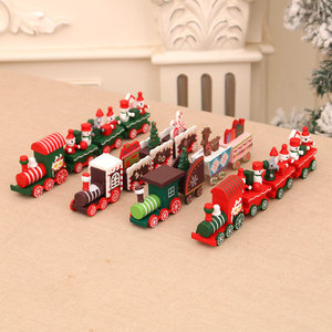 Decoraciones Navideñas 2026, Tren de Madera Navideño, Regalos Navideños para Niños, Adornos Navideños - Product Image 1