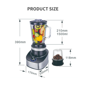 Tùy chỉnh <span class=keywords><strong>1</strong></span>.5lportable điện máy xay sinh tố và máy ép trái cây tiếng ồn thấp trái cây Máy ép trái cây dễ dàng để làm sạch điện máy xay sinh tố và máy xay - Product Image 5