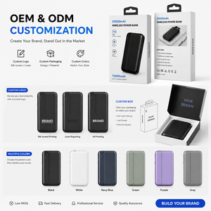 Batterie externe sans fil mince 10000 mAh, charge rapide 15 W, chargeur portable avec indicateur LED pour smartphone - Product Image 3