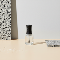 Flacon de vernis à ongles vide personnalisé de 17,5 ml, forme spéciale, avec bouchon en verre et pinceau, sérigraphie à chaud, impression d'huile par brosse
