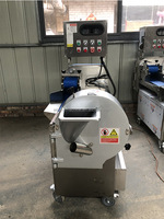 Industriële gemotoriseerde snijmachine van roestvrij staal 304 voor bladgroenten, aardappelen, wortelen, verse gember, taro, kurkuma en komkommers.