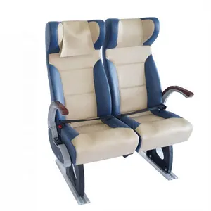 Luxury leather passenger seat for railway train