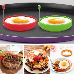 Vente en gros d'anneaux d'oeufs en silicone de qualité alimentaire sans Bpa moules ronds antiadhésifs pour crêpes d'oeufs au plat - Product Image 4