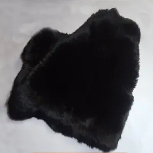 wholesale factory price dyed rex rabbit fur real rabbit fur soft black fur skin for Garment Lining