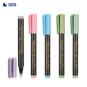 Sta kim loại màu bàn chải tip kim loại vĩnh viễn đánh dấu 26 màu sắc cho sáng tạo, sơn, thiệp chúc mừng - Product Image 2