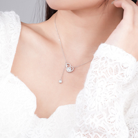 Bijoux fantaisie 925 breloque en argent Sterling coupe ronde gourde forme Moissanite pendentif collier pour femmes