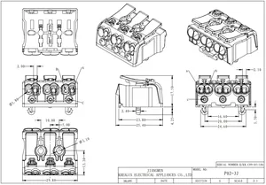 Beleks nhanh chóng và dễ dàng cài đặt 3-cực <span class=keywords><strong>2</strong></span> trong <span class=keywords><strong>2</strong></span> ra kết nối 450V 24A khối thiết bị đầu cuối - Product Image 4
