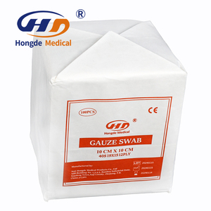 ISO CE y tế 10*10 6 lớp gạc vải gạc Pad vô trùng gạc tăm bông với X-Ray phát hiện chủ đề - Product Image 2