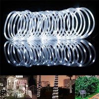 Lampes solaires LED imperméables d'extérieur avec tuyau en fil de cuivre 10m, ambiance décorative, camping, tube arc-en-ciel, lumières de Noël