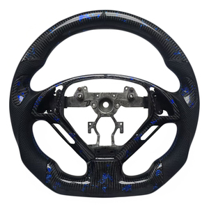 Venta Directa al por Mayor de Volante de Fibra de Carbono Forjado con Agarre de Cuero Perforado, Compatible con Infiniti G27 G37 - Product Image 1
