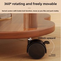 Petite table basse amovible avec étagère de rangement, cadre en bois, plateau en panneau de particules – Design moderne et épuré pour salon et chambre